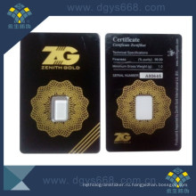Tamper Proof Anti-Counterfeiting Coin Packing Card with Serials Number